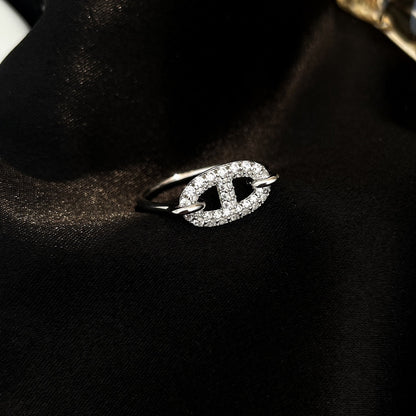 [⭐moonlume]RONDE SMALL SILVER DIAMOND RING