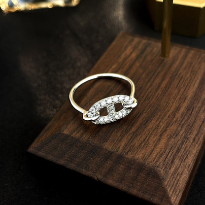 [⭐moonlume]RONDE SMALL SILVER DIAMOND RING