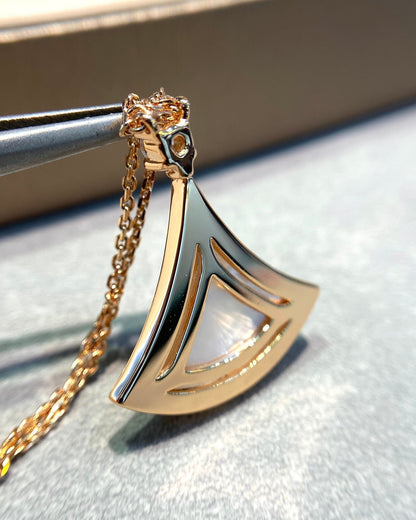 [⭐moonlume]DREAM MOP DIAMOND PAVED PINK GOLD NECKLACE