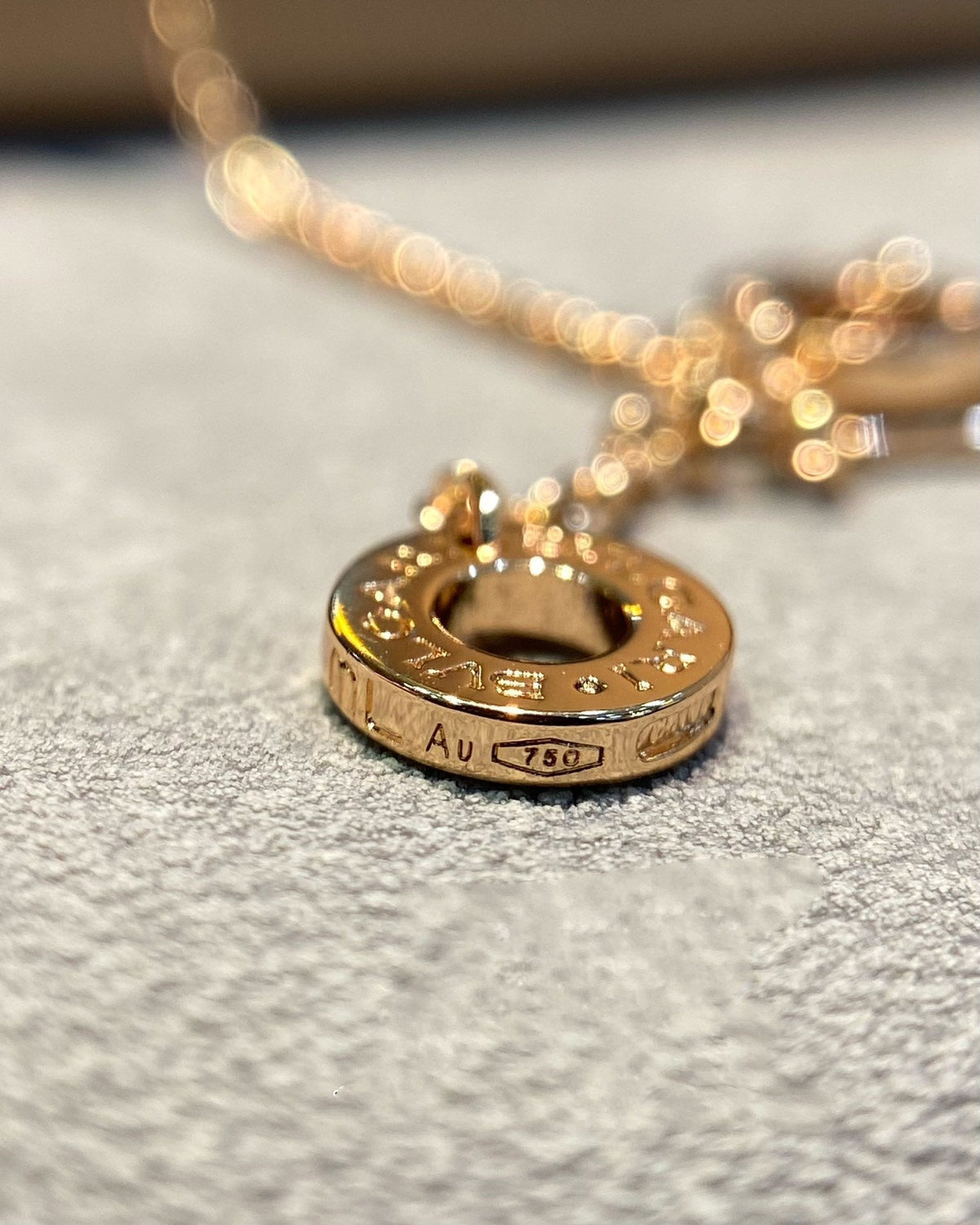 [⭐moonlume]DREAM MOP DIAMOND PAVED PINK GOLD NECKLACE