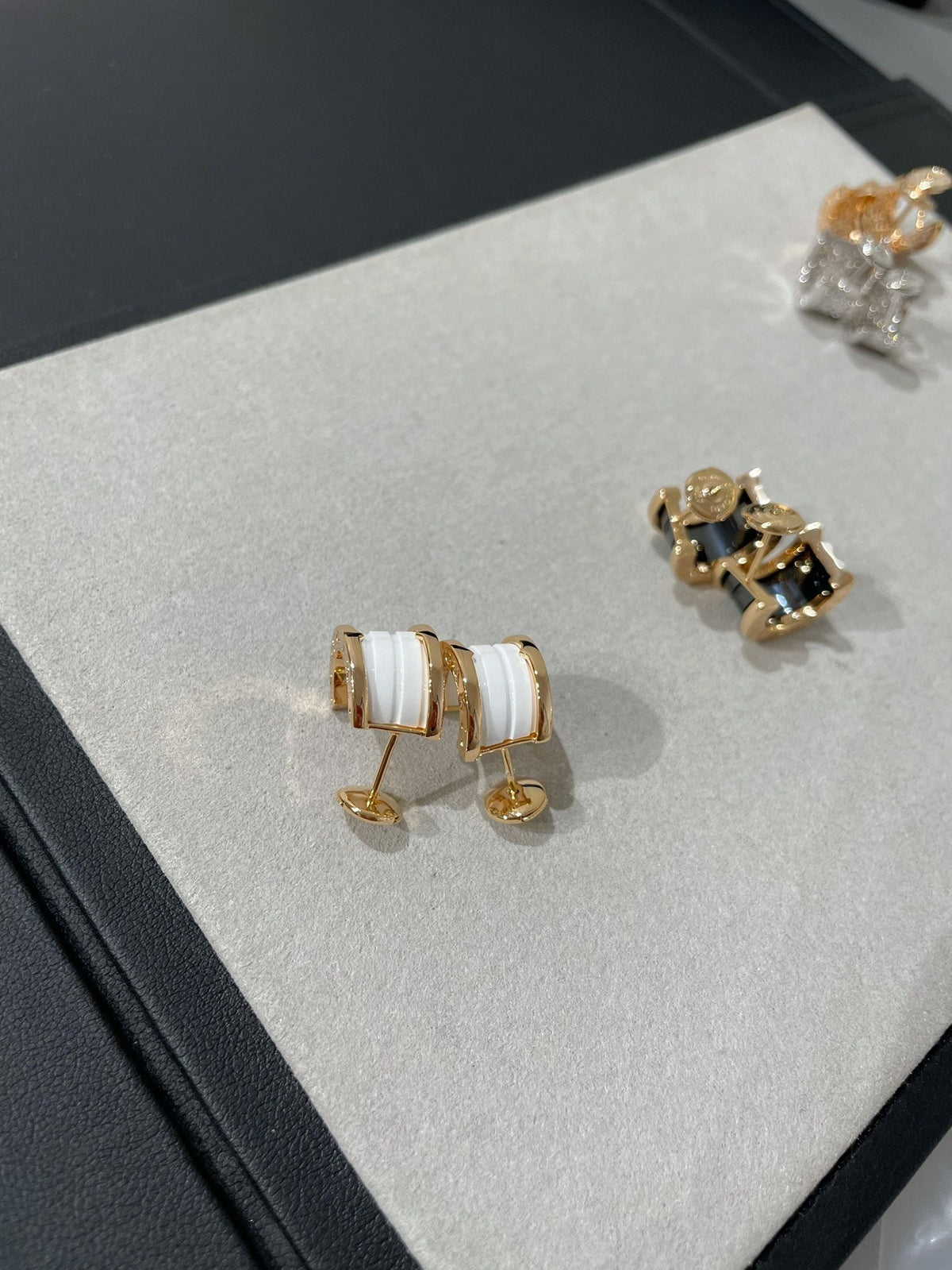 [⭐moonlume]ZERO 1 PINK GOLD CERAMIC EARRINGS