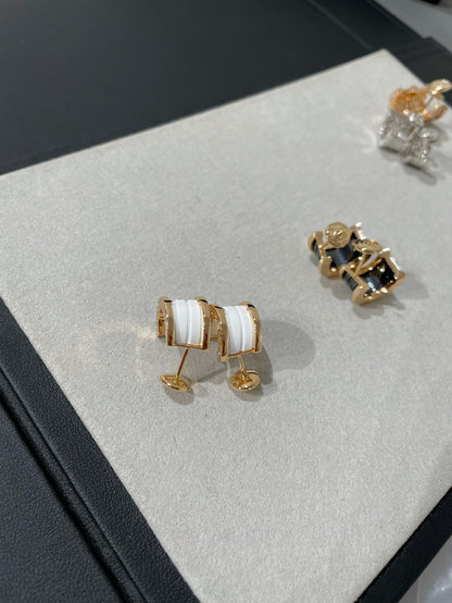 [⭐moonlume]ZERO 1 PINK GOLD CERAMIC EARRINGS