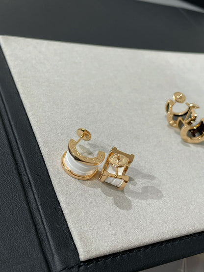 [⭐moonlume]ZERO 1 PINK GOLD CERAMIC EARRINGS
