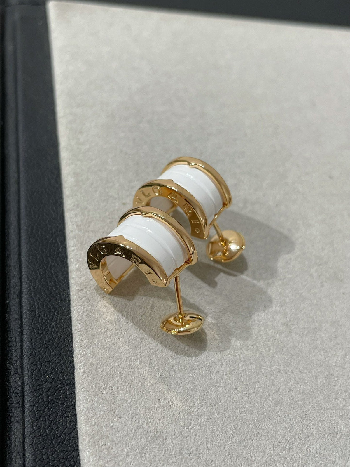 [⭐moonlume]ZERO 1 PINK GOLD CERAMIC EARRINGS