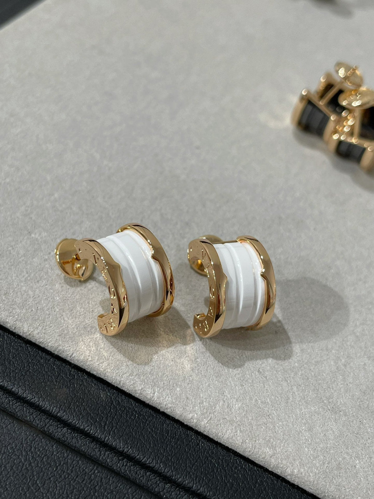 [⭐moonlume]ZERO 1 PINK GOLD CERAMIC EARRINGS