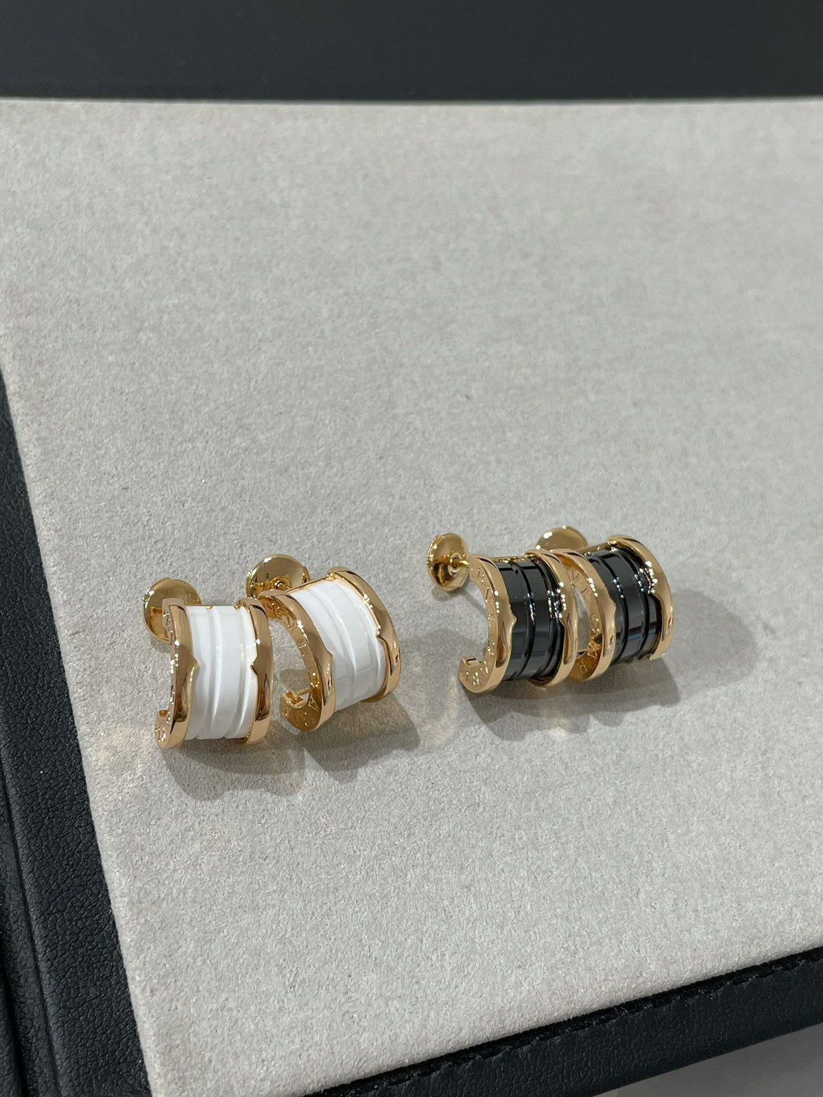 [⭐moonlume]ZERO 1 PINK GOLD CERAMIC EARRINGS