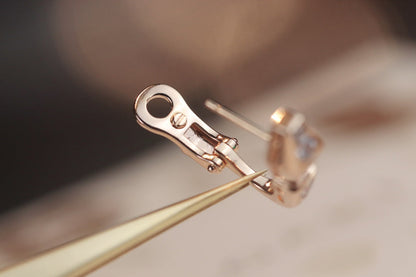[⭐moonlume]SERPENT PINK GOLD DIAMOND EARRINGS