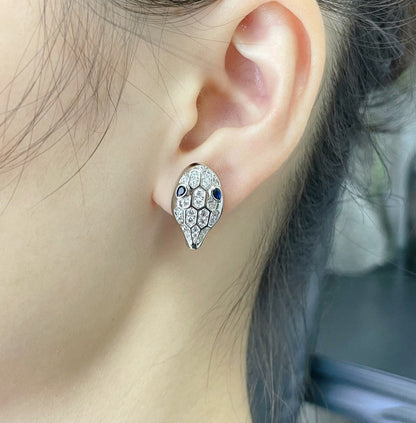 [⭐moonlume]SERPENT DIAMOND STUD EARRINGS