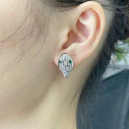 [⭐moonlume]SERPENT DIAMOND STUD EARRINGS