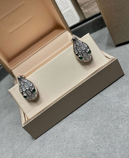 [⭐moonlume]SERPENT DIAMOND STUD EARRINGS