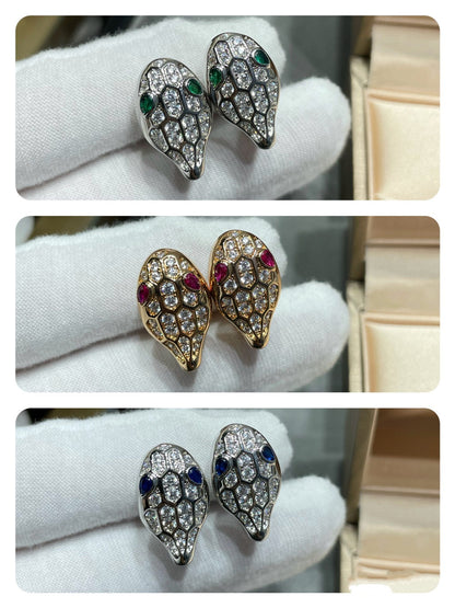 [⭐moonlume]SERPENT DIAMOND STUD EARRINGS