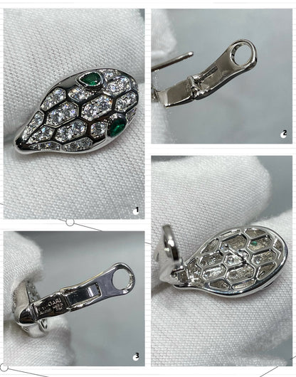 [⭐moonlume]SERPENT DIAMOND STUD EARRINGS