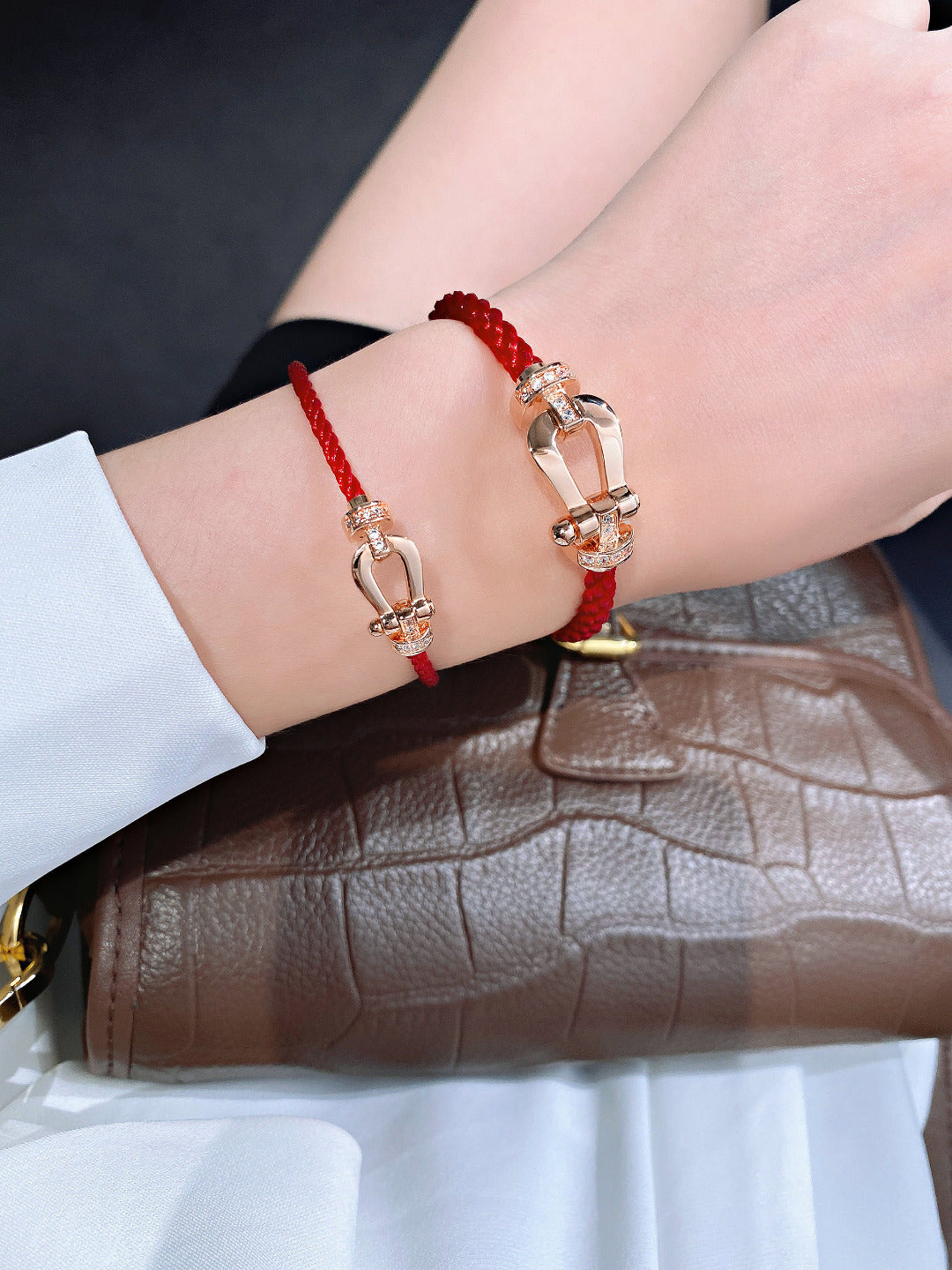 [⭐moonlume]FORCE 10 HALF DIAMOND PINK GOLD RED CORDERI LARGE AND MEDIUM MODEL