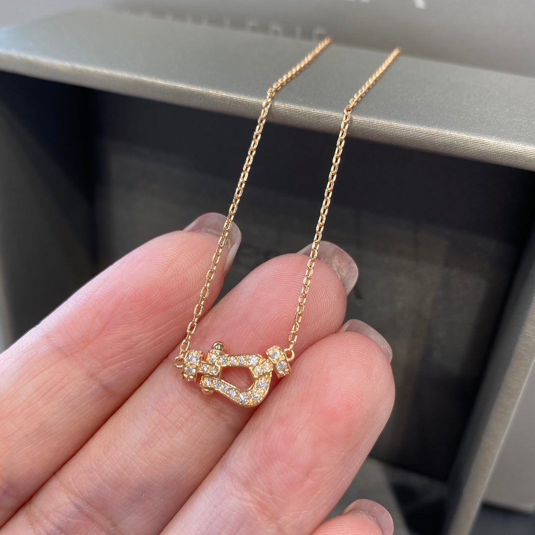 [⭐moonlume]FORCE 10 DIAMOND PINK GOLD NECKLACE MINI MODEL