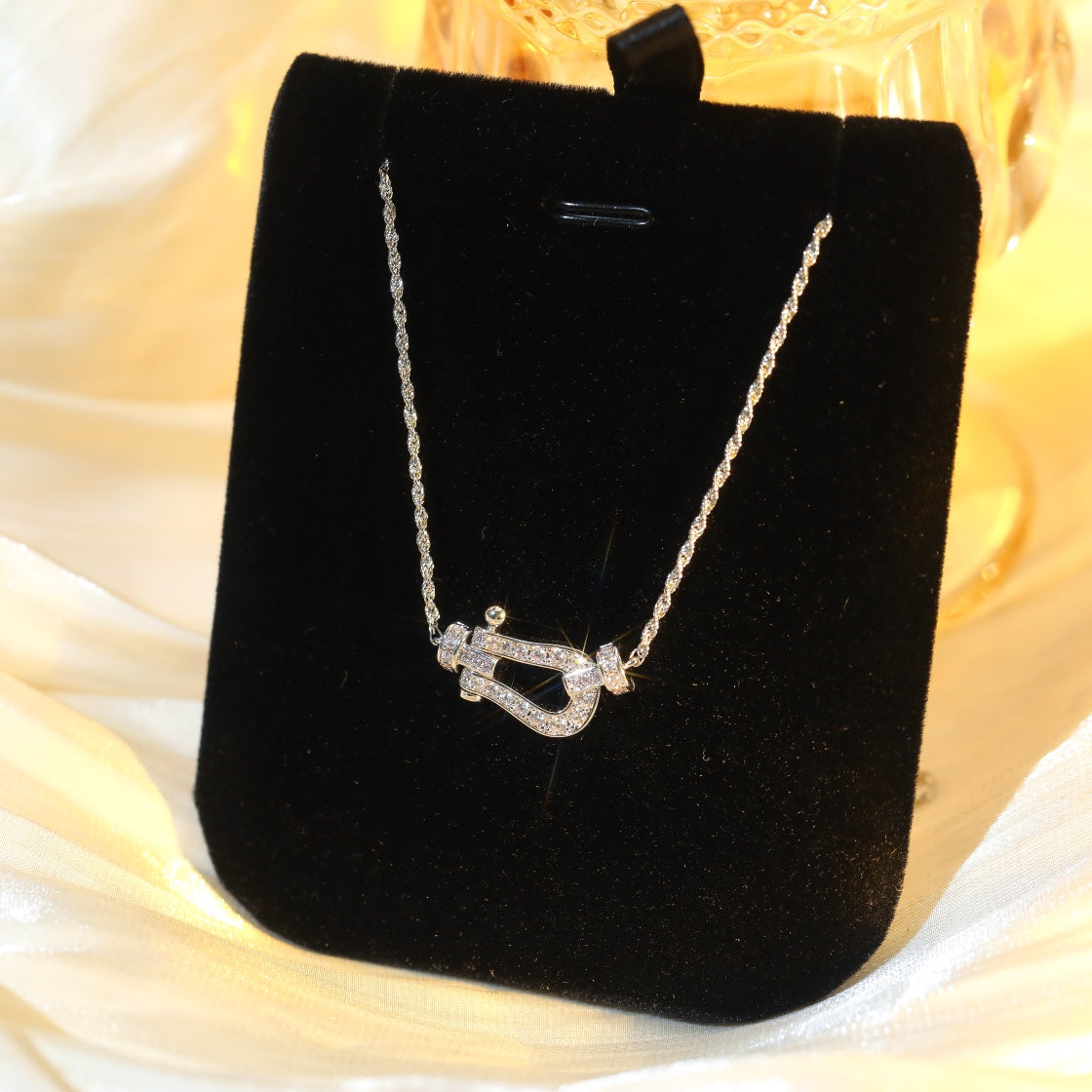 [⭐moonlume]FORCE 10 DIAMOND SILVER NECKLACE MINI MODEL