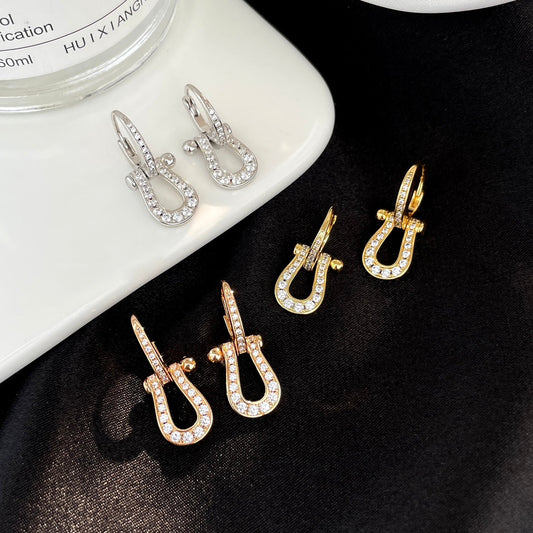 [⭐moonlume]FORCE 10 FULL DIAMOND DROP EARRINGS MEDIUM MODEL
