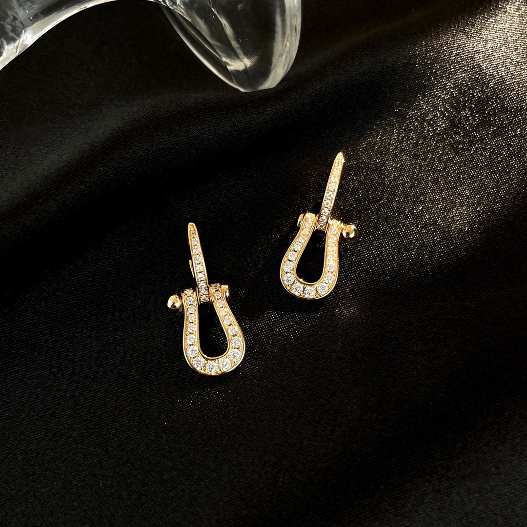 [⭐moonlume]FORCE 10 FULL DIAMOND DROP EARRINGS MEDIUM MODEL