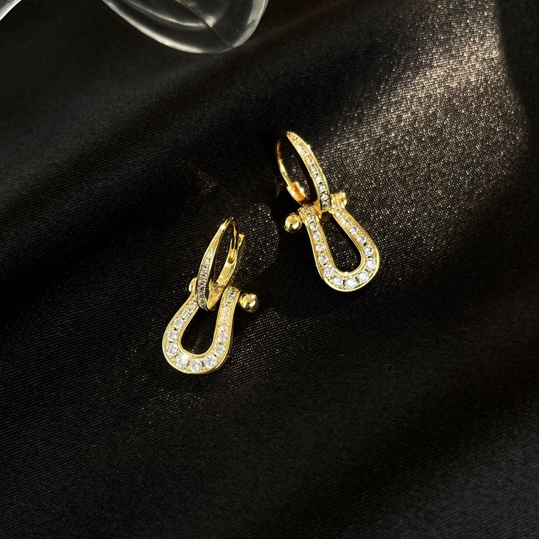 [⭐moonlume]FORCE 10 FULL DIAMOND DROP EARRINGS MEDIUM MODEL