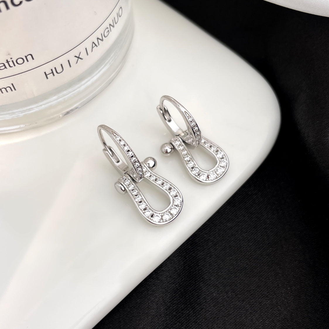 [⭐moonlume]FORCE 10 FULL DIAMOND DROP EARRINGS MEDIUM MODEL