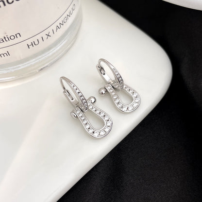 [⭐moonlume]FORCE 10 FULL DIAMOND DROP EARRINGS MEDIUM MODEL