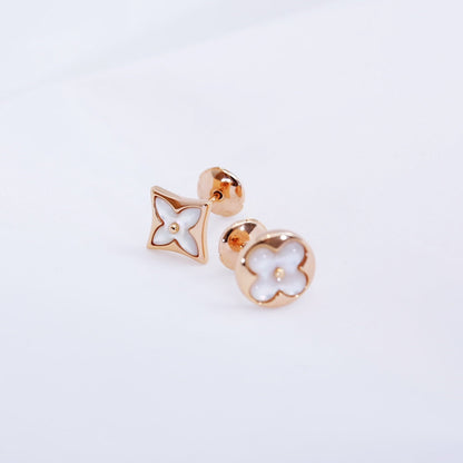[⭐moonlume]STAR AND SUN PINK GOLD MOP STUD EARRINGS