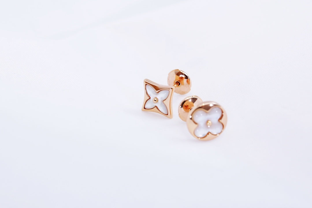 [⭐moonlume]STAR AND SUN PINK GOLD MOP STUD EARRINGS