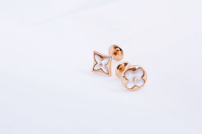 [⭐moonlume]STAR AND SUN PINK GOLD MOP STUD EARRINGS