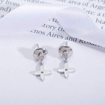 [⭐moonlume]VIDYLLE SILVER DIAMOND MINI DROP EARRINGS