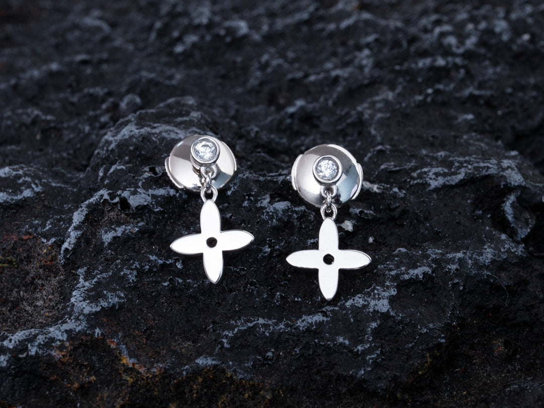 [⭐moonlume]VIDYLLE SILVER DIAMOND MINI DROP EARRINGS
