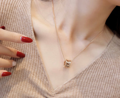 [⭐moonlume]ZERO 1 PINK GOLD NECKLACE