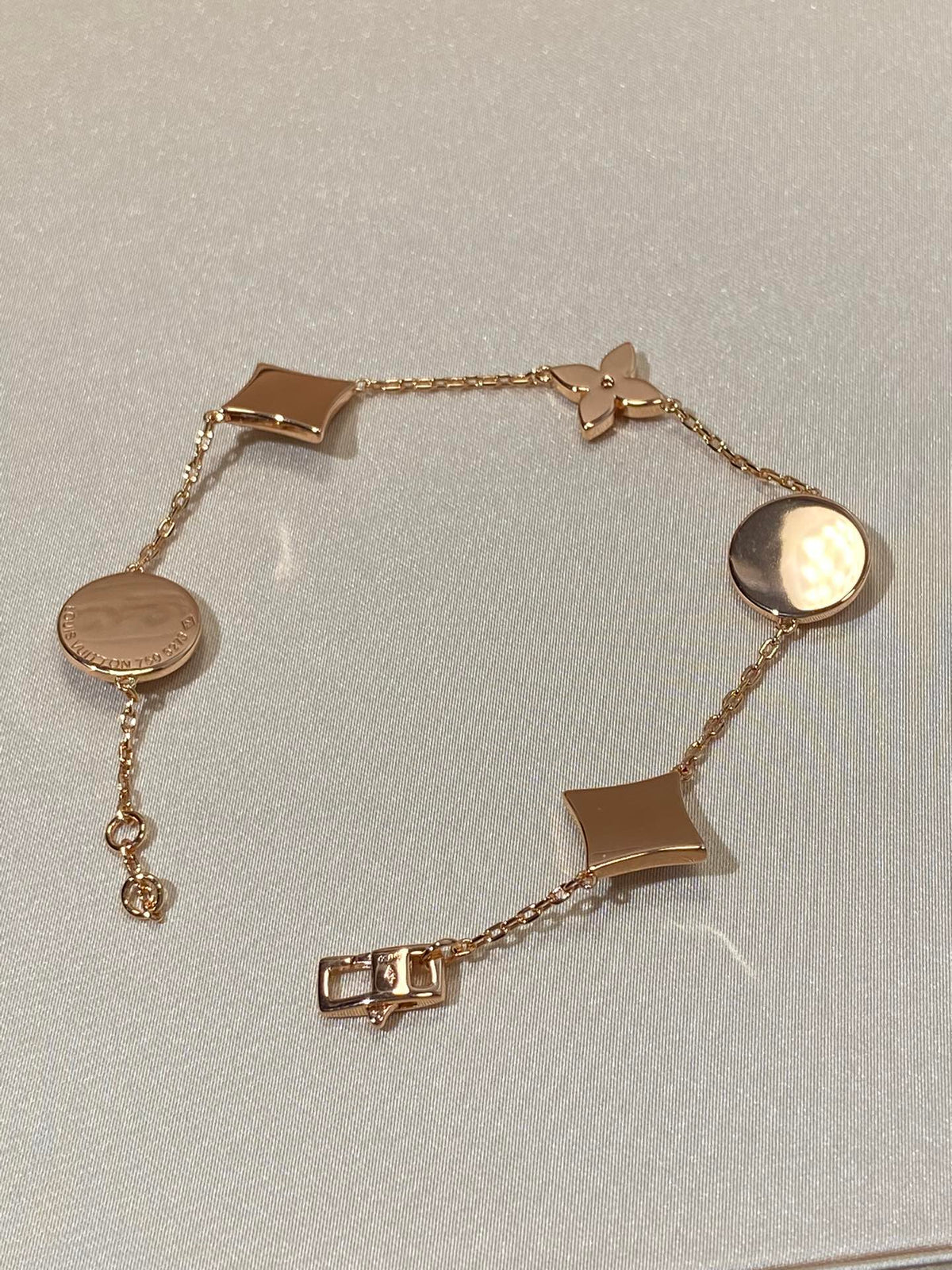 [⭐moonlume]STAR AND SUN 5 MOTIF MOP PINK GOLD BRACELET