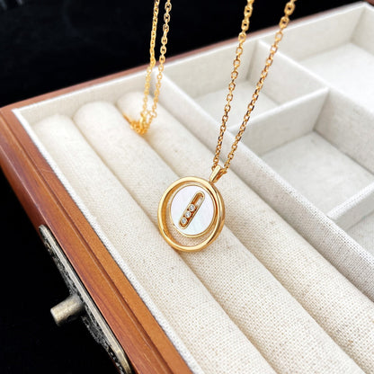 [⭐moonlume]Demo MOVE MOP PINK GOLD NECKLACE