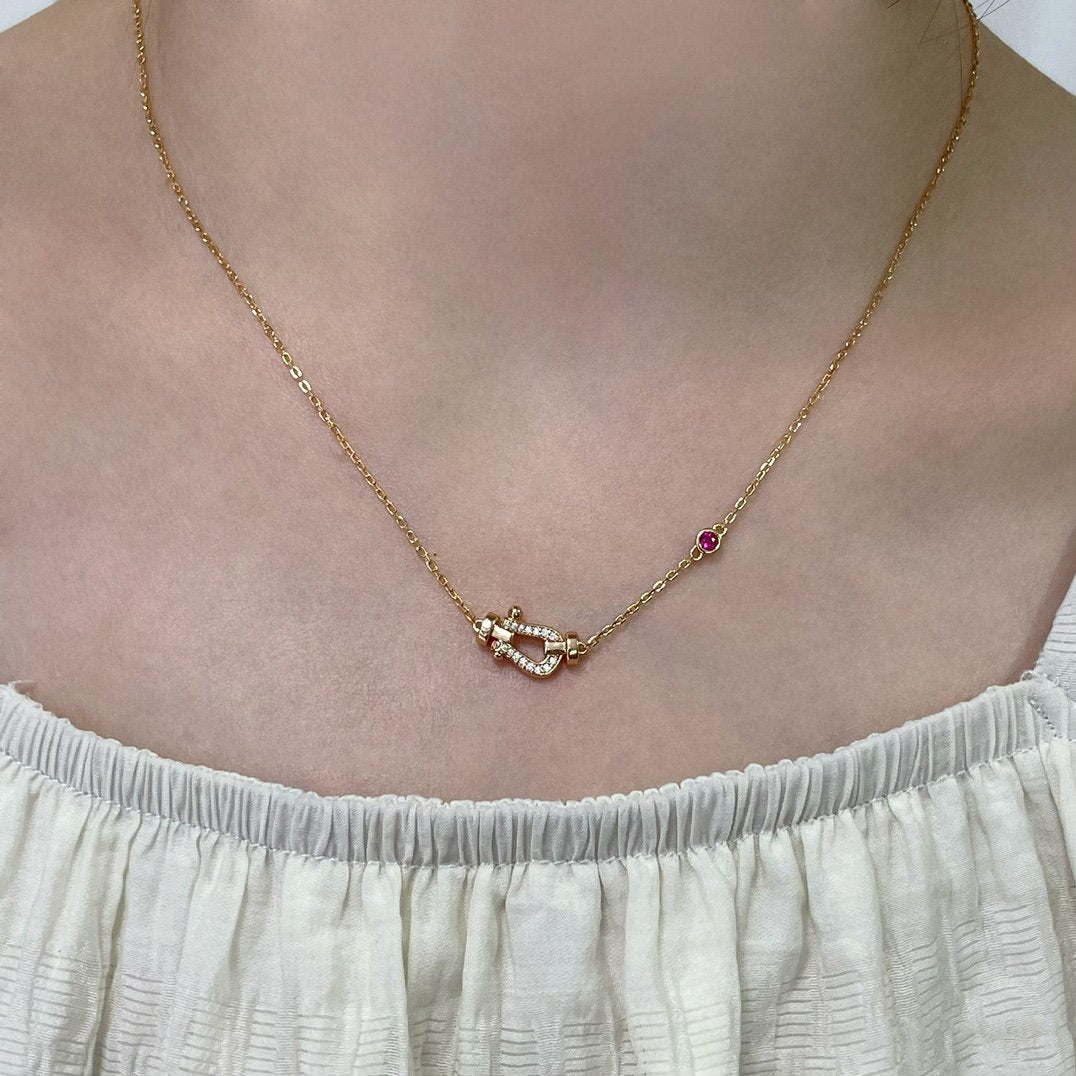 [⭐moonlume]FORCE 10 DIAMOND PINK GOLD NECKLACE