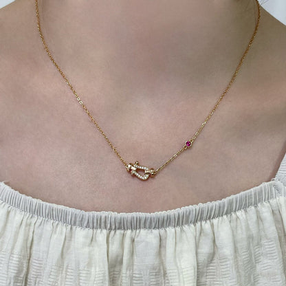 [⭐moonlume]FORCE 10 DIAMOND PINK GOLD NECKLACE
