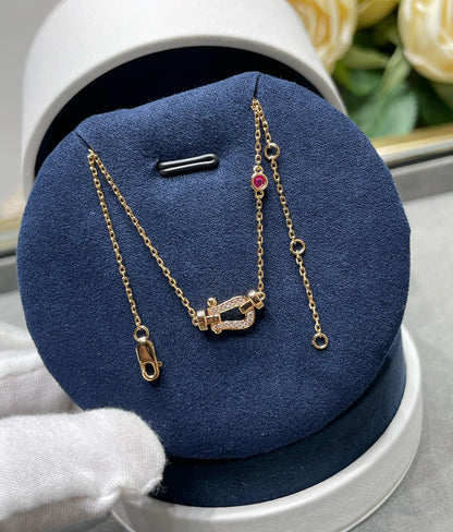 [⭐moonlume]FORCE 10 DIAMOND PINK GOLD NECKLACE