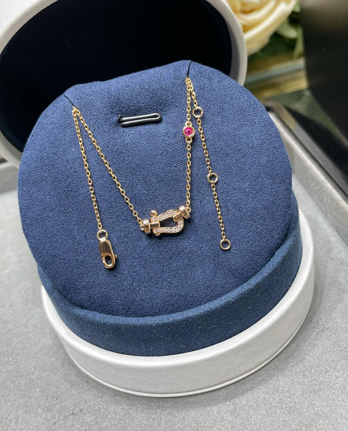 [⭐moonlume]FORCE 10 DIAMOND PINK GOLD NECKLACE