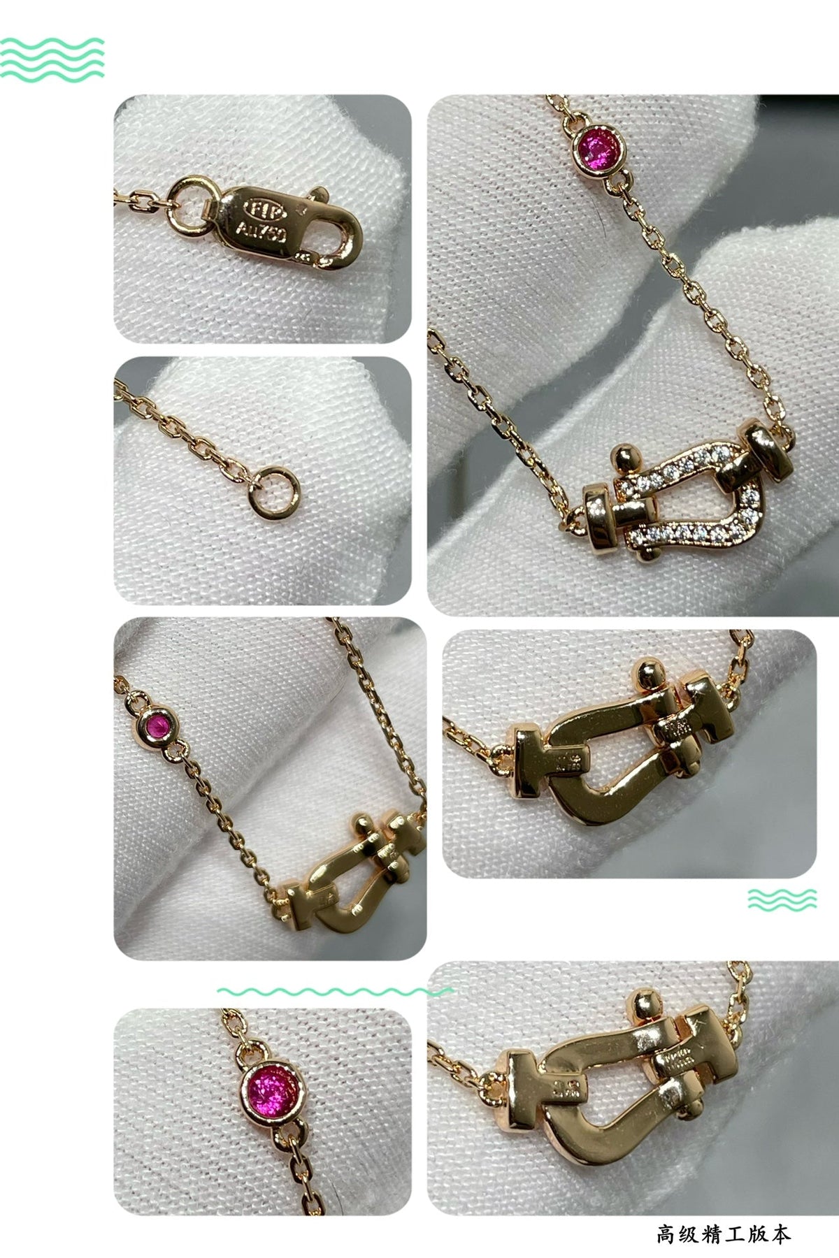 [⭐moonlume]FORCE 10 DIAMOND PINK GOLD NECKLACE