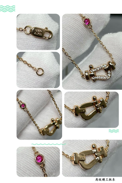 [⭐moonlume]FORCE 10 DIAMOND PINK GOLD NECKLACE