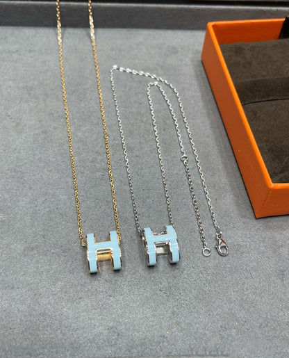 [⭐moonlume]POP H SKY BLUE NECKLACE