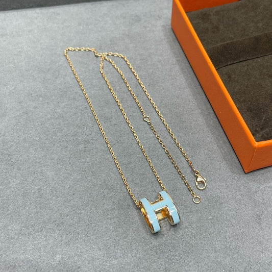 [⭐moonlume]POP H SKY BLUE NECKLACE
