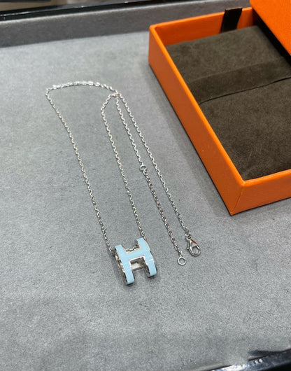 [⭐moonlume]POP H SKY BLUE NECKLACE