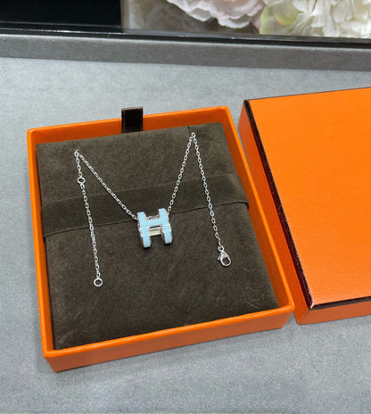[⭐moonlume]POP H SKY BLUE NECKLACE
