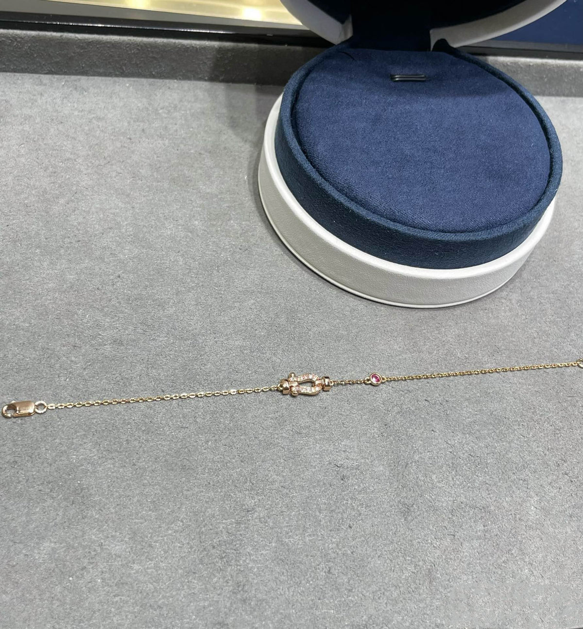 [⭐moonlume]FORCE 10 DIAMOND CHAIN LINK PINK GOLD BRACELET