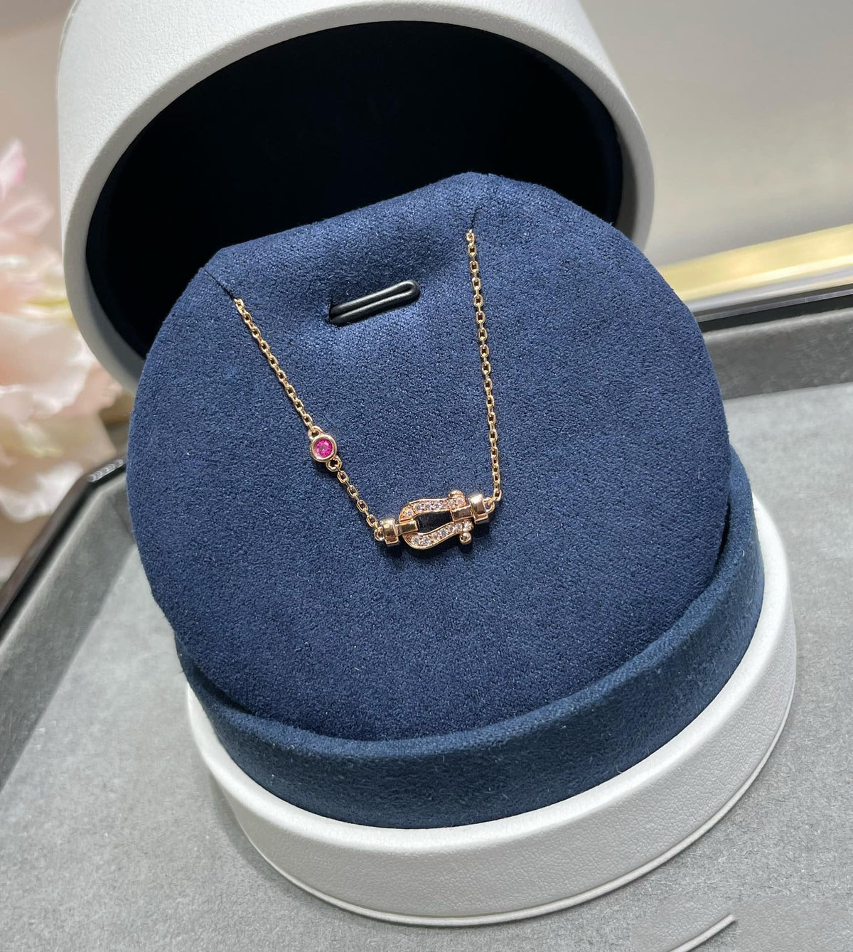 [⭐moonlume]FORCE 10 DIAMOND CHAIN LINK PINK GOLD BRACELET