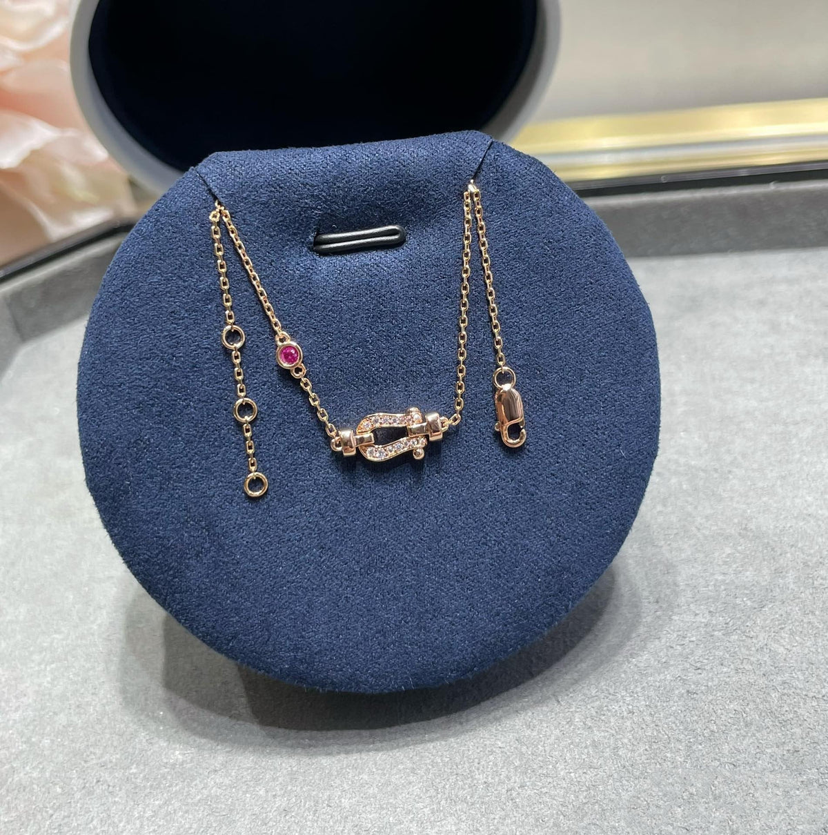 [⭐moonlume]FORCE 10 DIAMOND CHAIN LINK PINK GOLD BRACELET