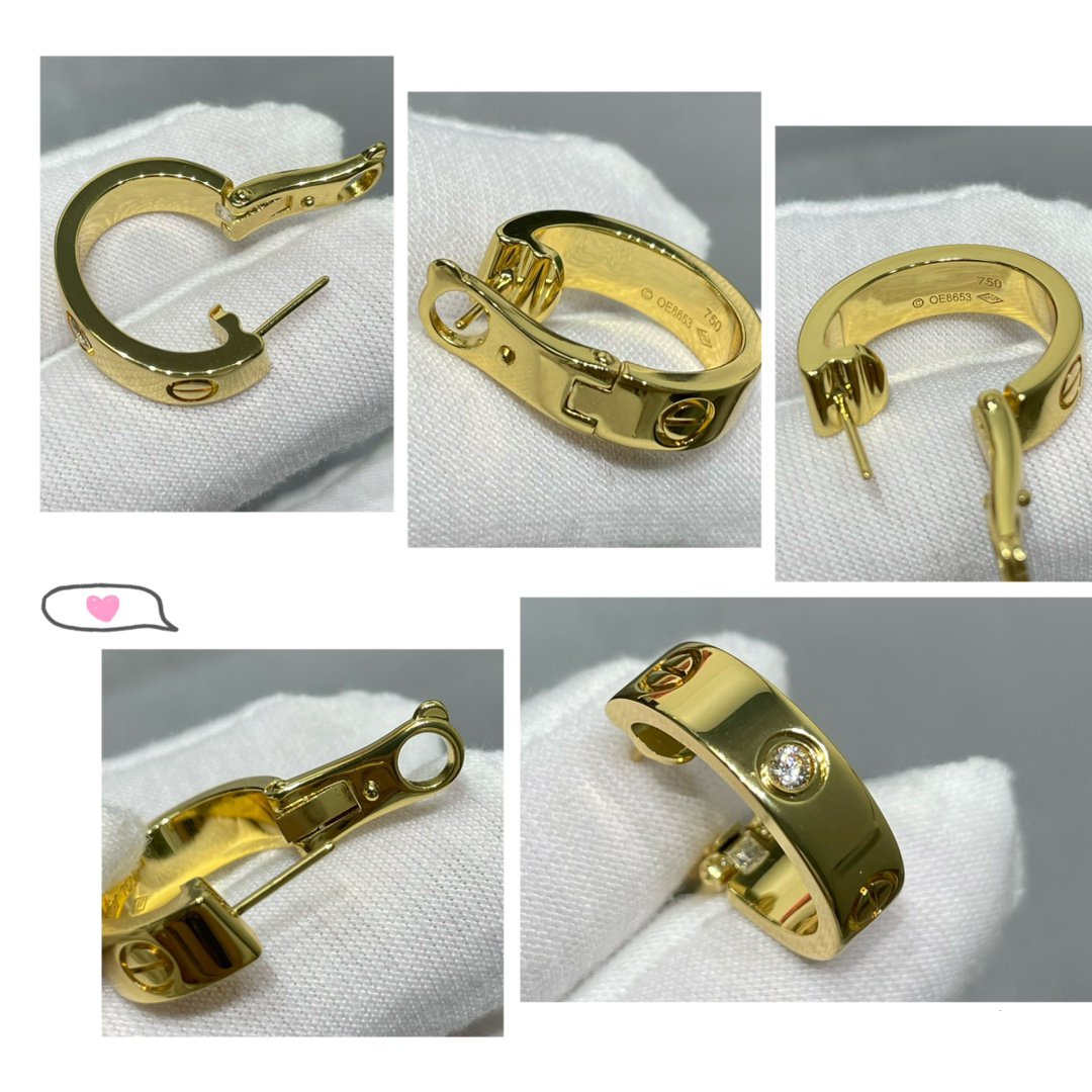 [⭐moonlume]LOVE 5.5MM 1 DIAMOND EARRINGS
