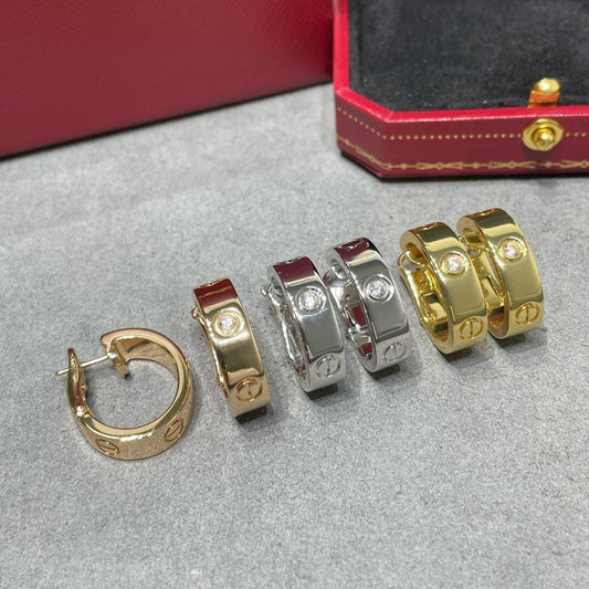 [⭐moonlume]LOVE 5.5MM 1 DIAMOND EARRINGS