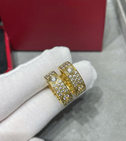 [⭐moonlume]LOVE 5.5MM DIAMOND PAVED EARRINGS