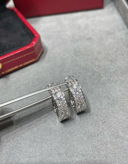 [⭐moonlume]LOVE 5.5MM DIAMOND PAVED EARRINGS
