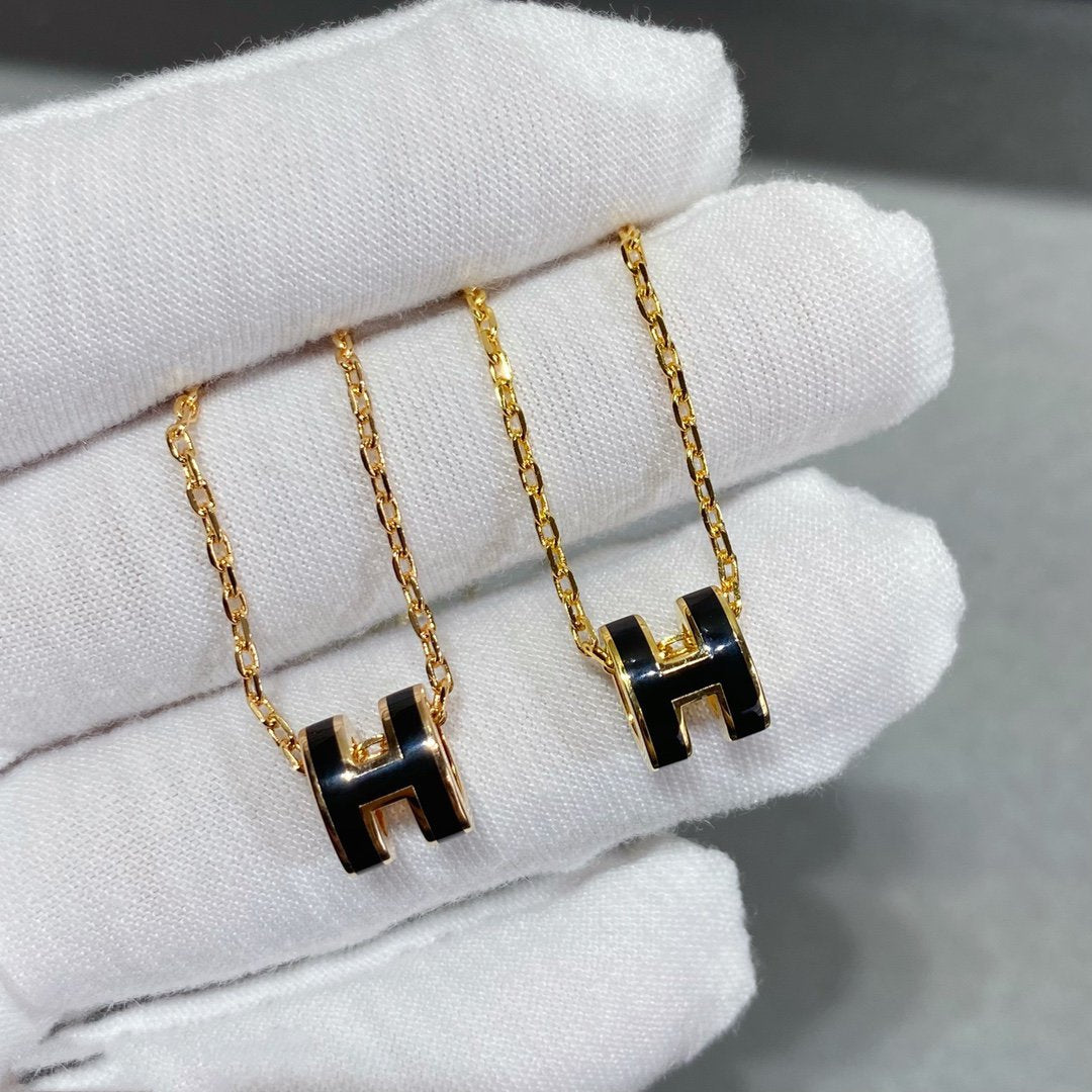 [⭐moonlume]MINI POP H NECKLACE